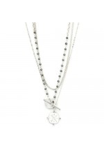 Envy Jewellery Triple Layer Necklace (Silver)